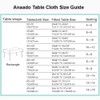 Anaado Table Cloth for 10 Foot Table, Washable, White Table