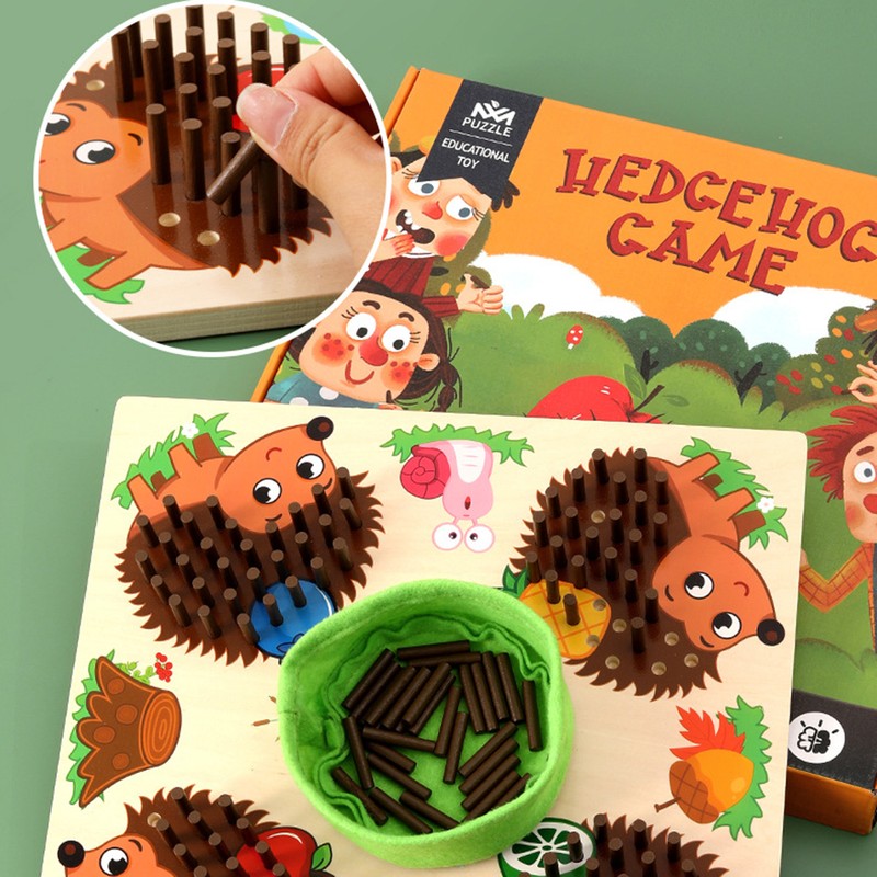 Wooden Hedgehog Game Math Learning Toy for Kids Educational Wooden