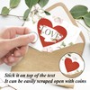 LSYYSL 100 Scratch Card Coated Stickers, Heart Stickers, Creative Stickers,