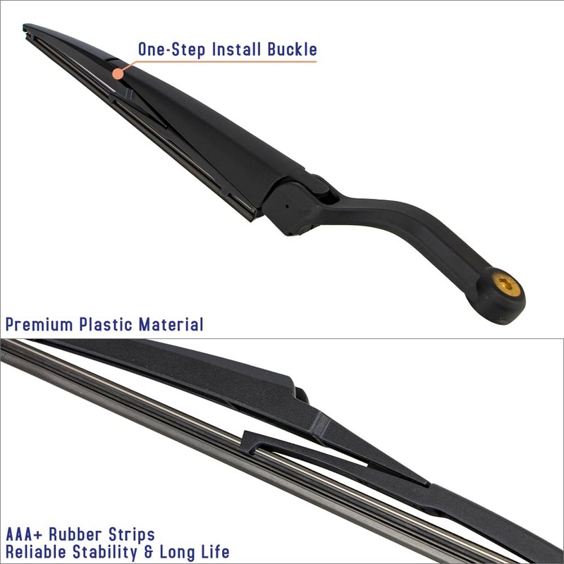 Shopauto Rear Windshield Wiper Arm Blade Assembly Kit Compatible with