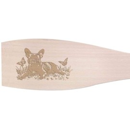 Large 'French Bulldog with Butterflies' Wooden Cooking Spatula (SA00024965)
