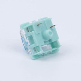 GATERON Goldenrod Blue Keyboard Switches, Clicky RGB LED Pre-lubed Key Switches Compatible for MX Mechanical Keyboard(Blue,35pcs)