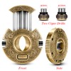 CIGARLOONG Cigar Punch Cutter Bronze Engrave Double Size Drill Cigar