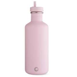BOTL - Water Bottle with Leakproof Straw Lid, Stainless Steel Non-Insulated Bottle, BPA/BPS Free, Tough Canteen Bottle for Sports and Travel 1200ml- Blush Pink
