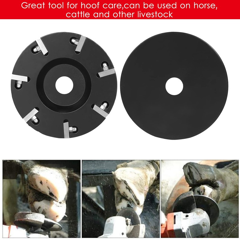 VISLONE Zinc Alloy Livestock Hoof Trimming Disc Plate With 7