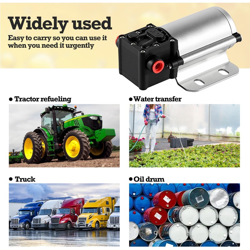 12 Volt Electric Fuel Transfer Pump, High Efficiency Fuel Transfer