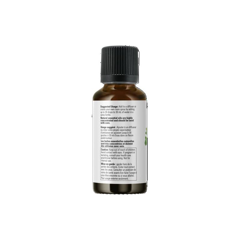 NOW NOW Essential Oils, Basil Oil, Energizing Aromatherapy Scent, Stream