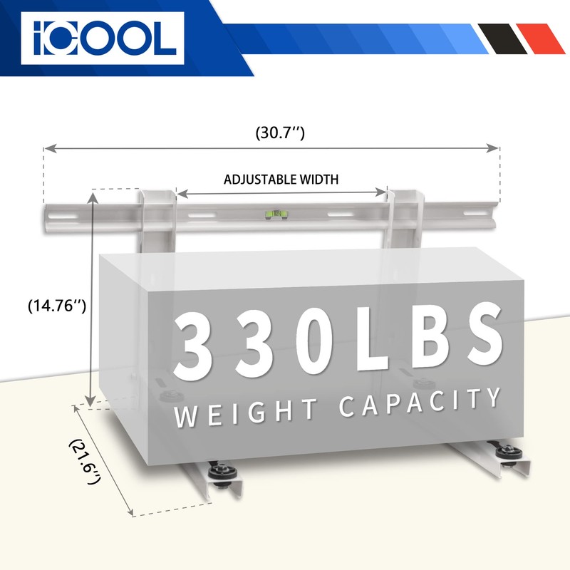 ICOOL Mini Split Wall Mounting Bracket for 9000-36000 BTU Universal