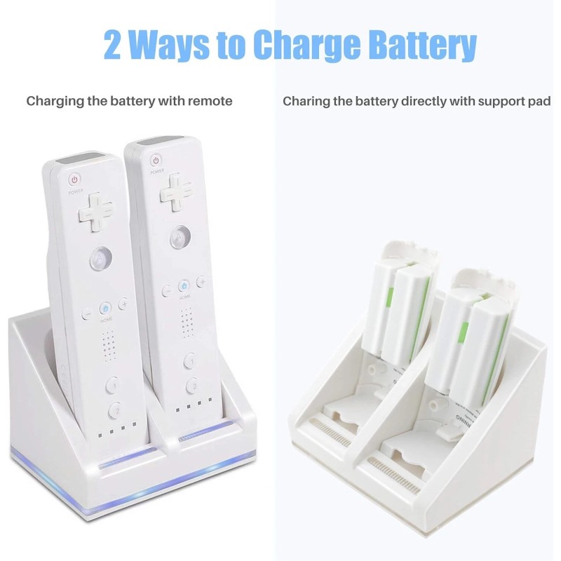 Unbranded New Rechargeable Battery Packs with Charger for Wii &