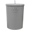 MARKSON 20-Gallon Trash Can with Lid Galvanized Steel Gray