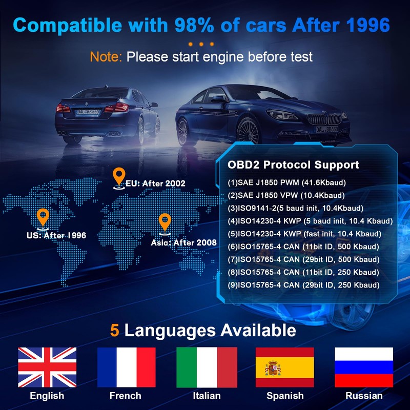 Check Engine Code Reader, Car Diagnostic Scanner, Vehicle Code Reader