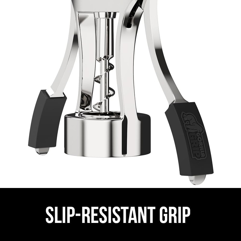 GORILLA GRIP BPA-Free Premium Wine Opener, Heavy Duty Zinc Alloy