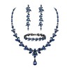EVER FAITH Austrian Crystal Bridal Jewellery Set, Elegant Marquise Rhinestone
