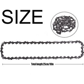 Pack of 3 saw chains, 25 cm (10 inches), 3/8LP, 1.1 mm 40TG saw chain, suitable for Black & Decker, Ryobi and more