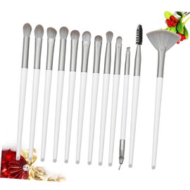 OHPHCALL 12-piece Makeup Brush Set Cosmetic Kit Rayon Material Foundation Blush Eye Face Brushes Perfect for Ladies