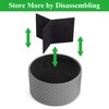 Czzmy Round Leather Art Supply Organizer,Remote Control Holder with Adjustable