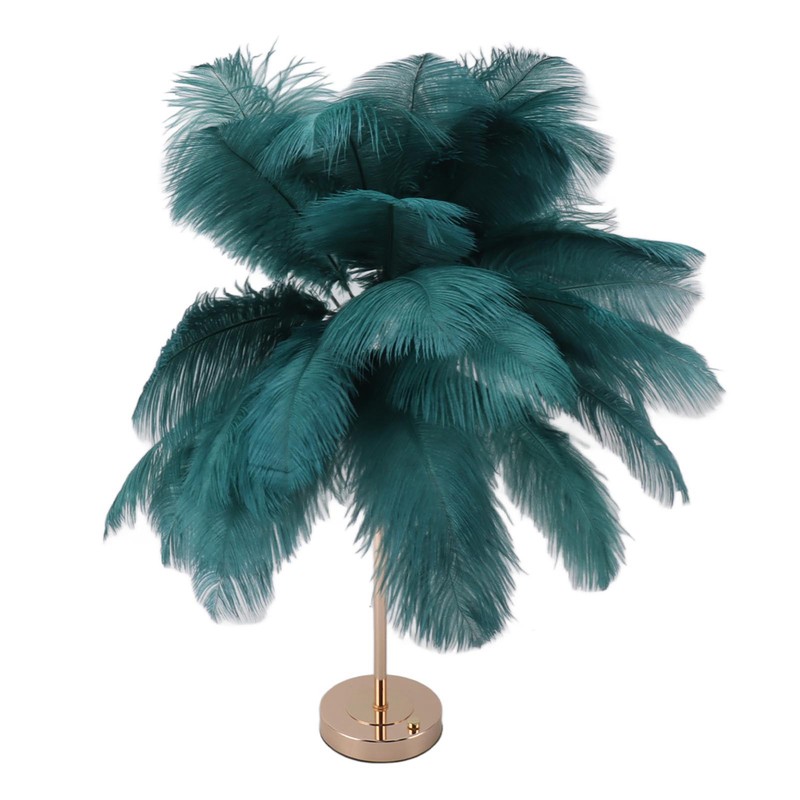 Decorative Table Lamp 30PCS Feathers USB Rechargeable Light Touch Control