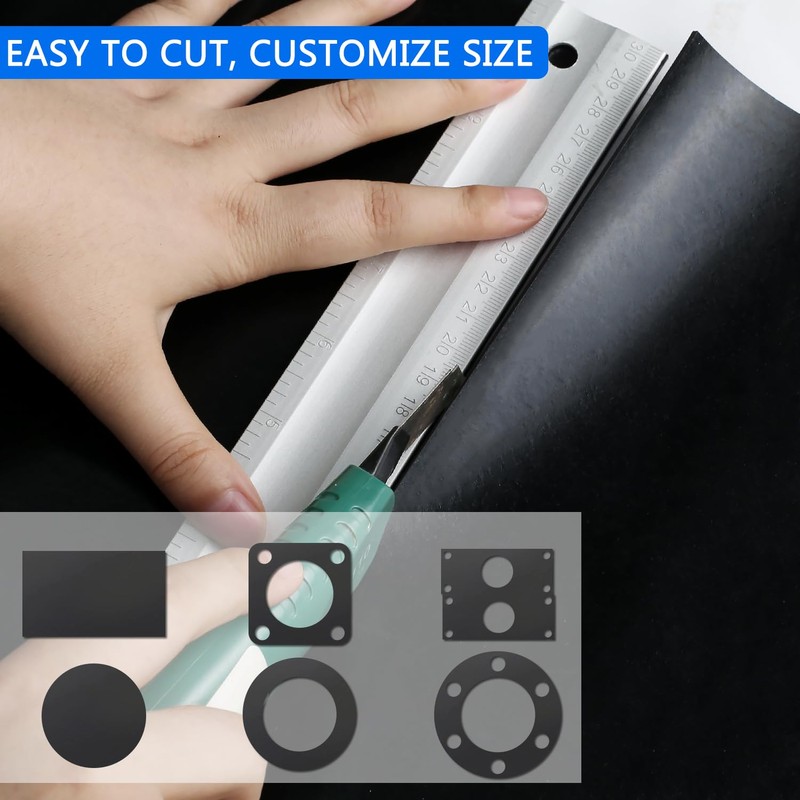 WochiTV Solid Rubber Strips Rolls, 2" Wide x 1/8" Thick