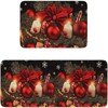 YOOMODERN Christmas Kitchen Rugs Set of 2 (17x30+17x47) 2 Piece