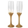 Fashion Craft 2527 Gold Lattice Botanical Collection Flute Set One