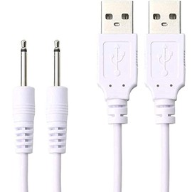 Accessonico Replacement-Charging-Charger-Rechargeable-Massagers, DC Cable USB Cord - 2.5mm (2 Pack) 3.3ft