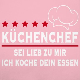 Shirtracer - Apron - Cooking Apron Men 1 - Küchenchef - Sei lieb zu mir ich koche dein Essen, 7 Pink