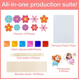 PLLYPE Flower Craft Case Bouquet, Flowers Craft Girls, Craft Set Children from 4 5 6 7 8 Years, Gifts for Girls Toy 5-12 Years Children's Birthday Party