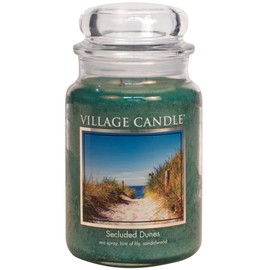 Village Candle Secluded Dunes 26 oz Glass Jar Scented Candle, Large