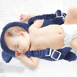 Baby Head Protector Cushion Backpack, Baby Head Protector Backpack Safe Stuffed Soft Back Protection Shoulder Straps Cartoon Shape for Crawling (Dark Blue)