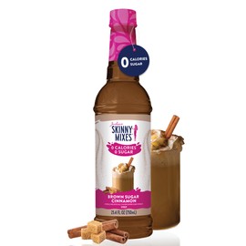 Jordan's Skinny Mixes Syrups Sugar Free Coffee Syrup, Brown Sugar Cinnamon Flavor Drink Mix, Zero Calorie Flavoring for Latte, Protein Shake, Food and More, Gluten Free, Keto Friendly, 25.4 Fl Oz, 1 Pack