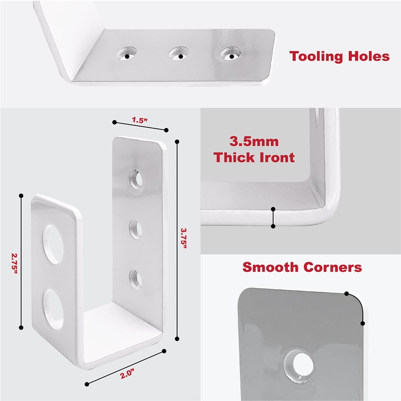SecurityMan Heavy Duty 2x4 Door Barricade Brackets - Kick Proof