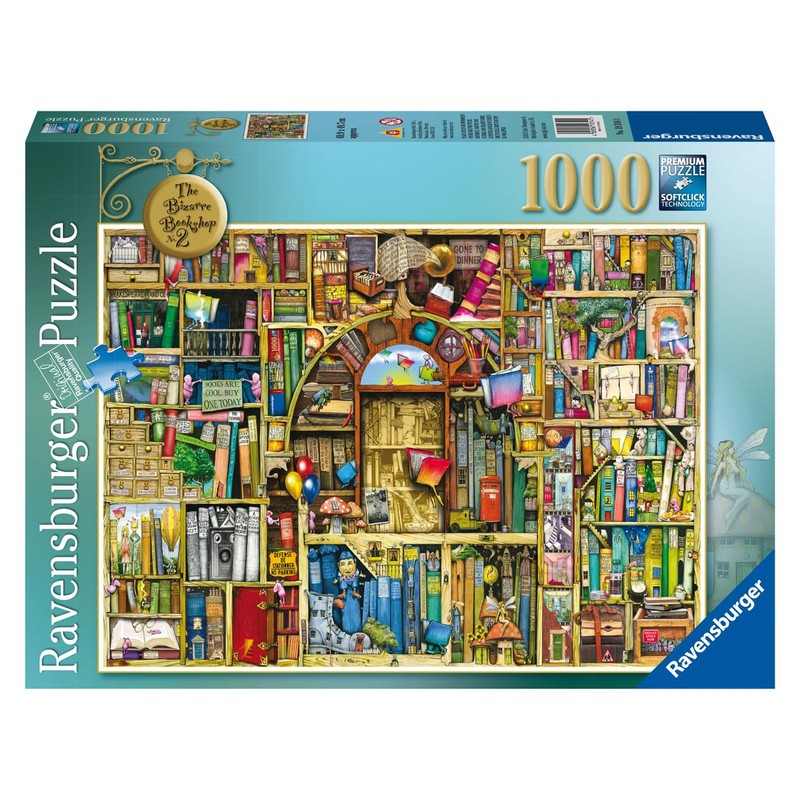 Ravensburger Bizarre Bookshop 2-1000 Piece Jigsaw Puzzle for Adults |