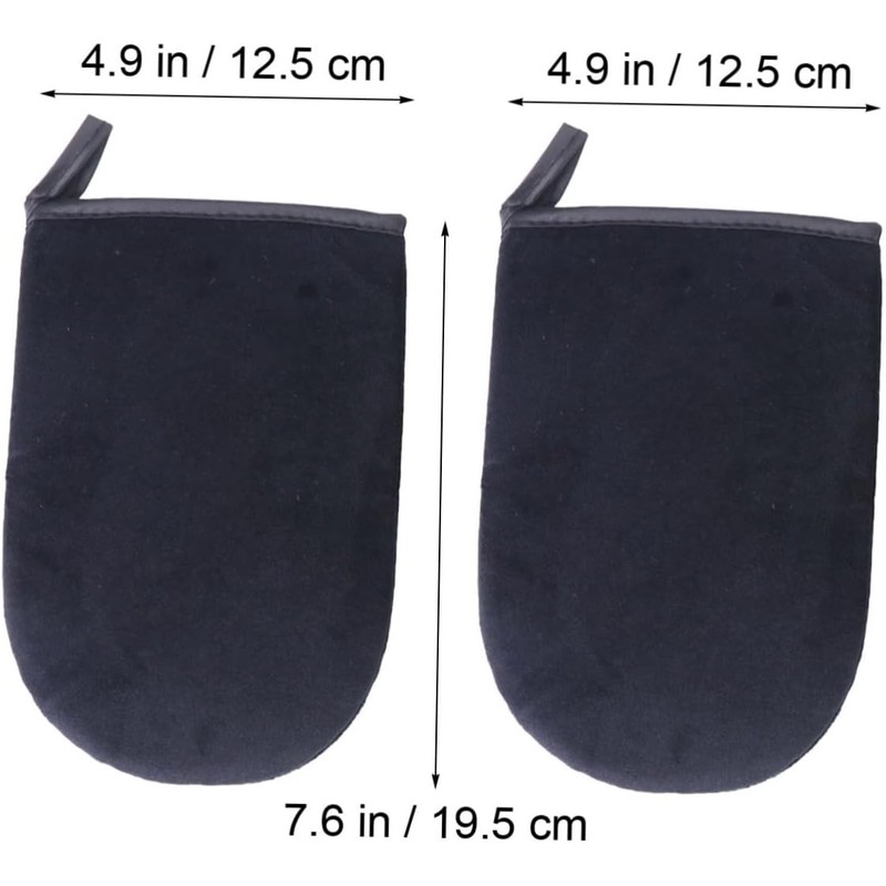 2 piezas Guantes Aplicadores para Autobronceado sin Sol Negros y