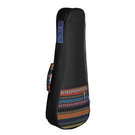 Btuty Ukulele Bag 21 Inch Soprano Ukulele Backpack Ethnic Style Durable Cotton Thick Padding with Adjustable Shoulder Strap