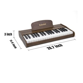 Kids Piano Keyboard 37 Keys Digital Piano for Kids Mini Musical Instruments Wooden Pianos Toy for 4+ Years Old Girls and Boys Birthday Gift Walnut