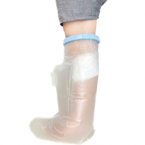 ZhiGu Waterproof Leg Cast Cover for Shower Adult Leg Cast Shower Protetcor, Watertight Shower Bandage and Cast Bag for Broken Leg Cast, Surgery and Wound