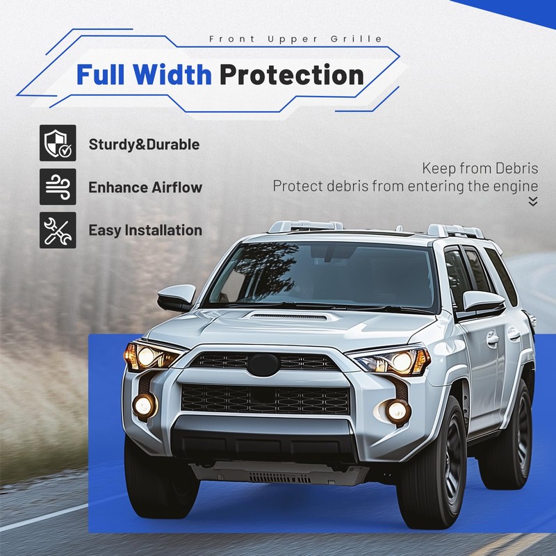 JMTAAT Front Upper Grille Compatible with 2014-2019 Toyota 4Runner Replacement