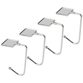 KEYIDO 4 PCS Stocking Holders for Fireplace Christmas Stocking Holder Silver Hooks Metal Hangers Stockings for Mantle Hanger Hanging with Anti Skid Grip Xmas Decoration