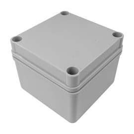 NUZAMAS Junction Box IP67 Waterproof Plastic Project Box 100 x 100 x 80 mm Dustproof Electric Box Outdoor Housing for Electronics DIY Housing Grey
