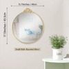 BITALYE 15.75" Small Bow Decorative Round Mirror,Gold Metal Frame Circle