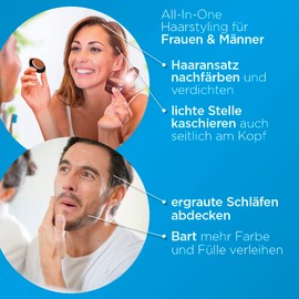 COVER HAIR Roots Powder in Light Brown (4 g) - Hair Powder for Quick and Invisible Concealing of Roots, Hair Thickening & Covering Grey Hair - Wind and Waterproof