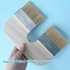 4-Inch Natural Bristle Limewash Brush – U-Shaped Double Bristle for