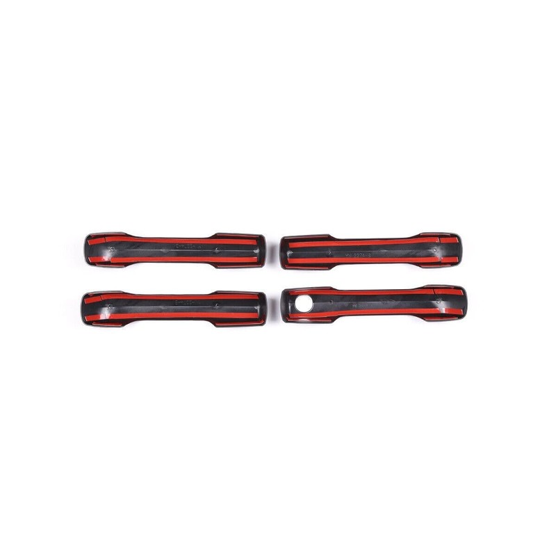 4pcs Gloss Black ABS Car Outer Side Door Handle Panel