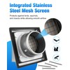 WENHUALI 4" Dryer Vent Cover Outside with Screen, Detachable Pipe