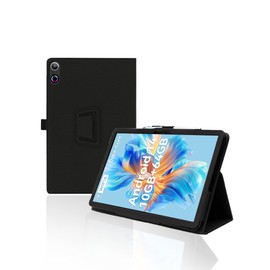 Case for ZOFYWNAS A10-A/Eksvefot A10/FancyDay A10 Tablet 10 inch,Folding Stand Protective,BOVUGAC Case Cover with Pencil Holder,Wrist Strap,Full Protection,Premium PU,Scratch Resistant(Black)