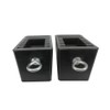 ROBLOCK Heavy-Duty Rubber Wheel Chocks with Eyebolt for Cars, RVs,