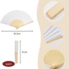 10 Pcs Handheld Foldable Bamboo Fans, Eastern Style Handheld Fan