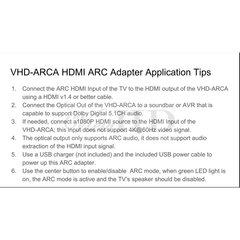 ViewHD HDMI ARC Audio Extractor | ARC Audio Extractor |