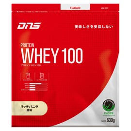 DNS Protein Whey 100 Rich Vanilla Flavor 2.2 lbs (1,000 g), Made in Japan, Drink with Water, WPC Whey Protein, Muscle Training