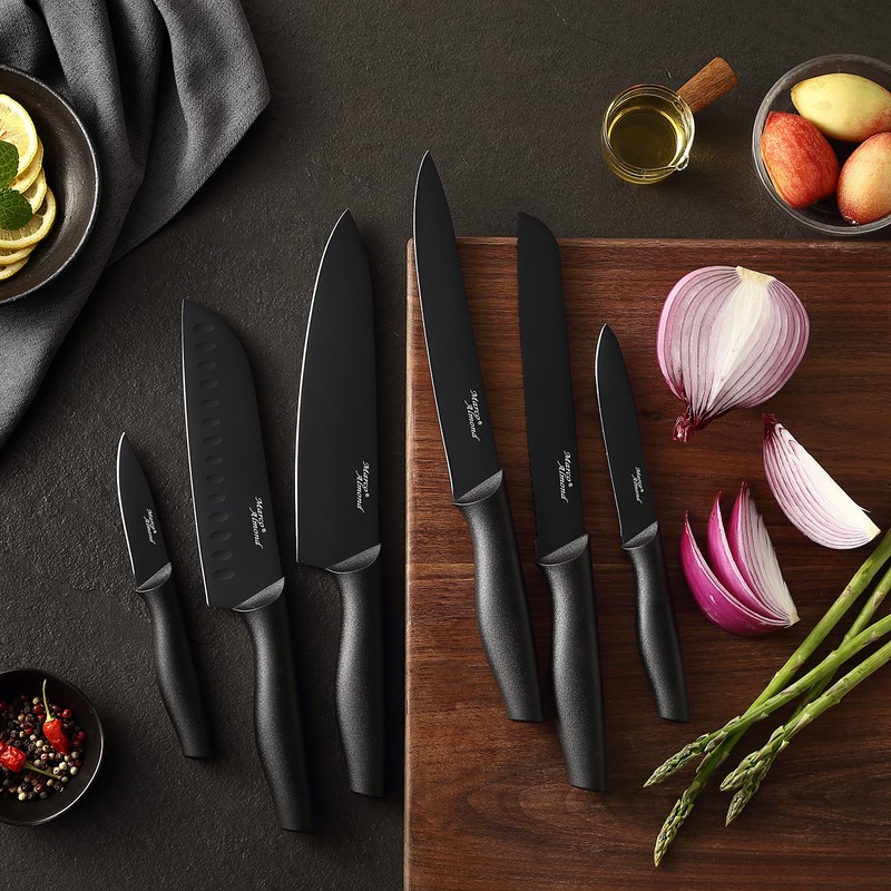 Kitchen Knife Set, KYA38 12-Piece Kitchen Knives Set with Covers,